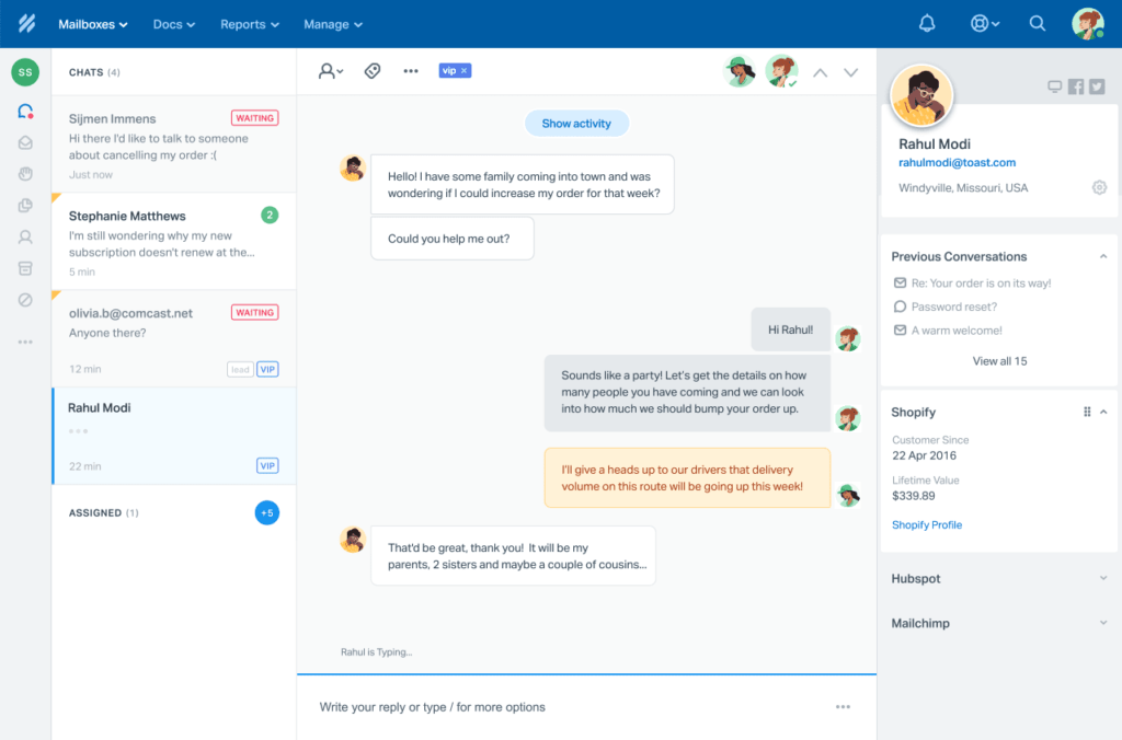 Help Scout – Best for Live Chat Support