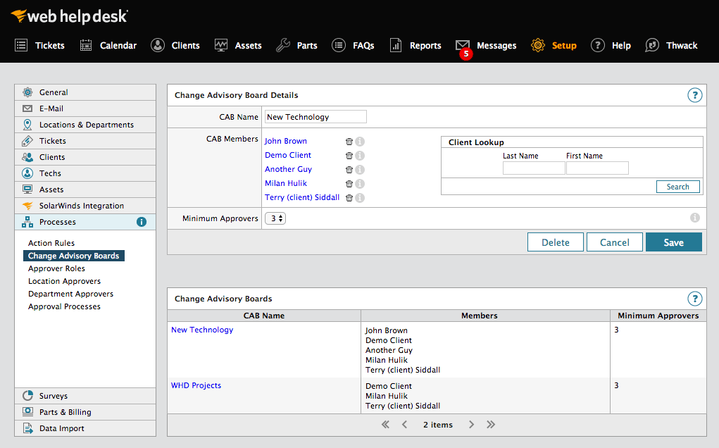 SolarWinds Service Desk